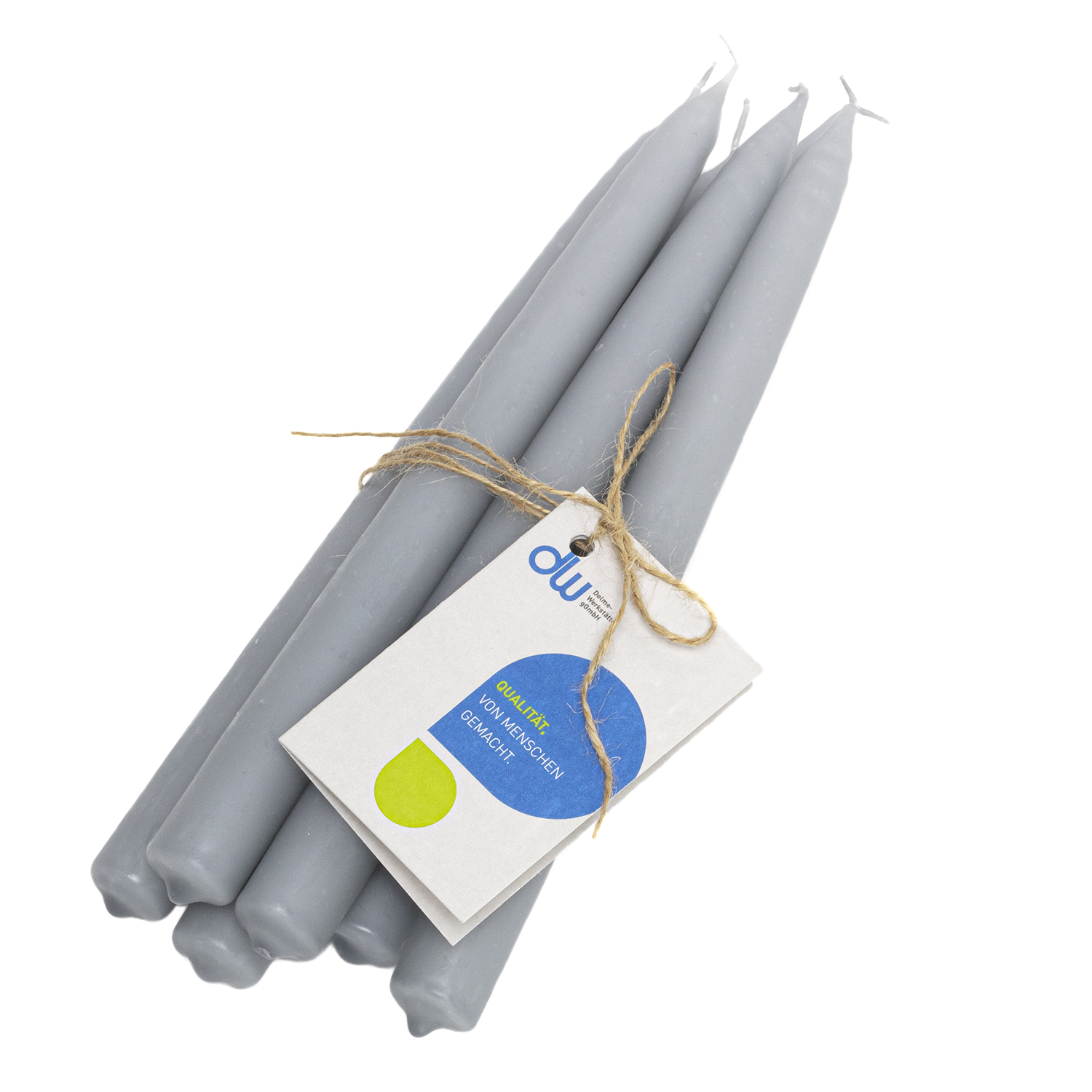 Tafelkerzen 6er-Set "Skandi-Style" (Höhe 24 cm), lilagrau