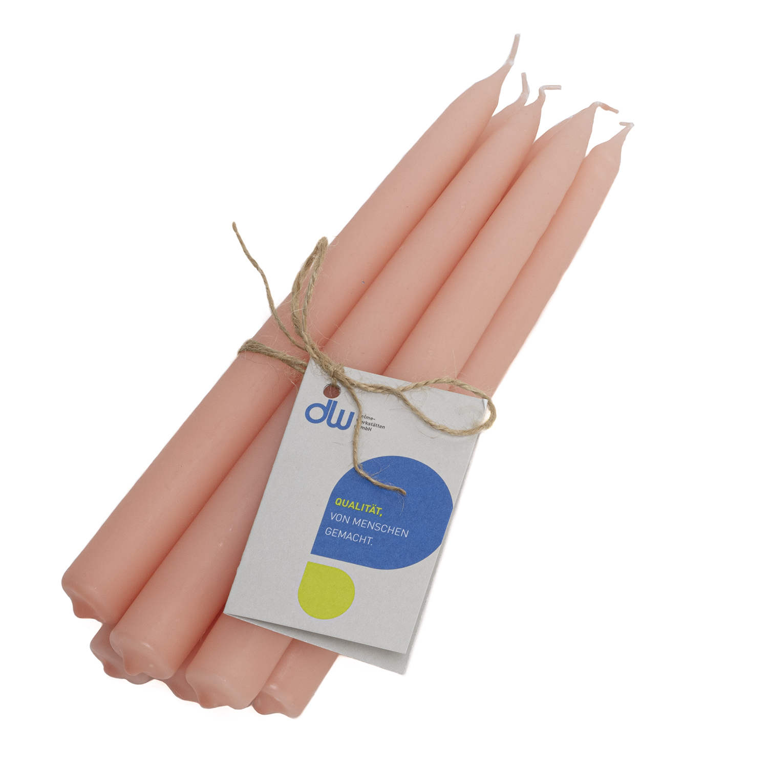 Tafelkerzen 6er-Set "Skandi-Style" (Höhe 24 cm), flamingo